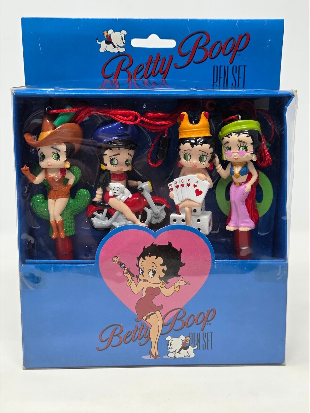 Betty Boop Pen Set w/ 4 Character Pens in Original Box 1995